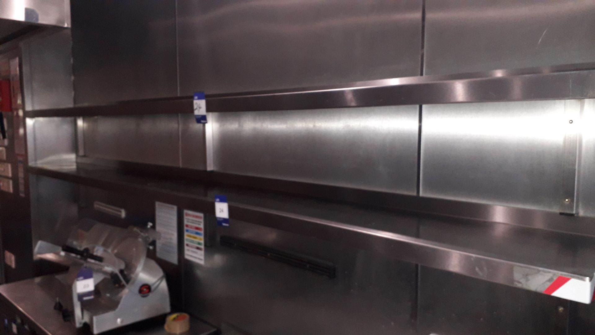 2 x Stainless Steel Wall Mount Shelves 3,000mm - Image 2 of 2