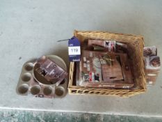 Selection of Paul Cookware in Basket to include Cake Tins, Rolling Pins etc.