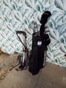 Donnay International Golf Bag and Clubs with Dunlop Golf Trolley