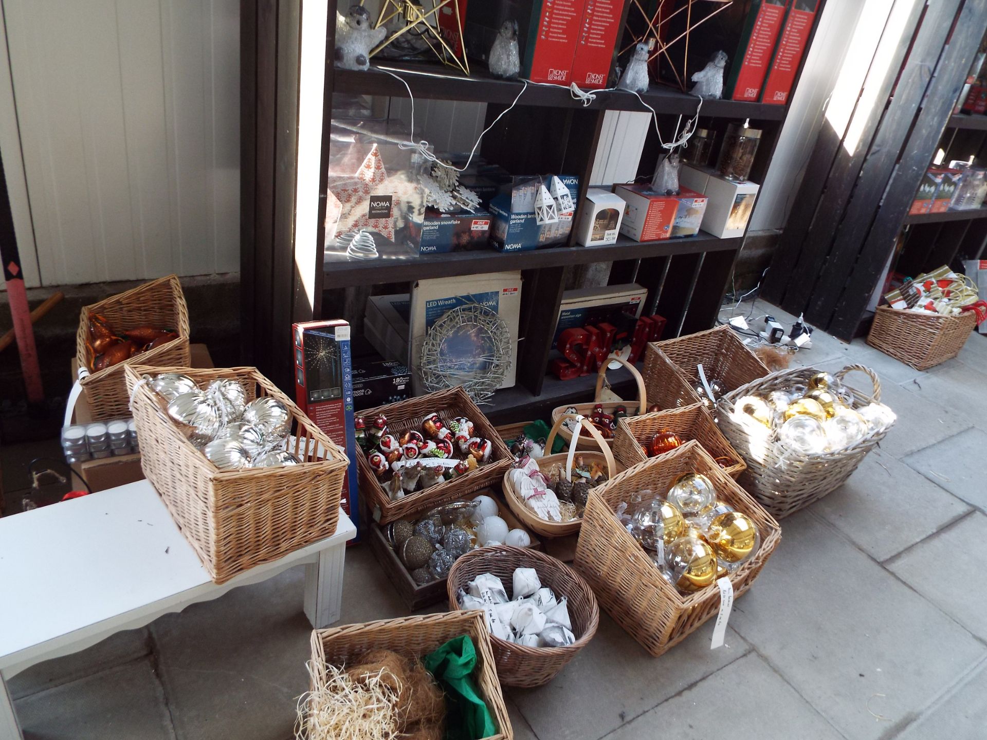 Large Quantity of Christmas Decorations, Lights and Other Festive Items to Wooden Pigeon Holed - Image 3 of 4