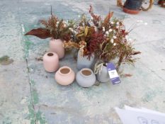 Quantity of Various Ceramic Vases with Flora