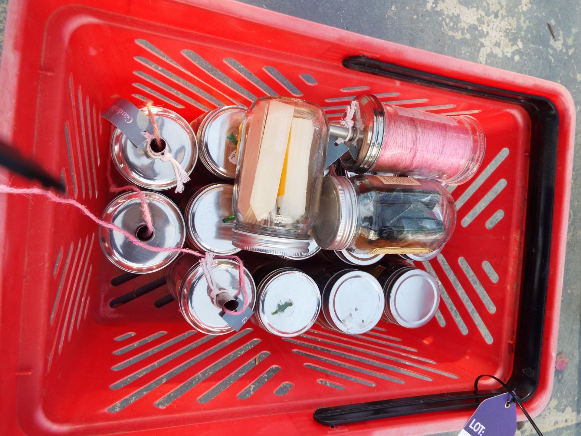 Contents of Red Basket to include Garden Trading Garden Twine, Plant Labels and Garden Soap etc. - Image 2 of 2