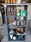 8 Pigeon Holed Storage Unit to Include Contents – Glasses, Mirrors, Plant Pots etc.