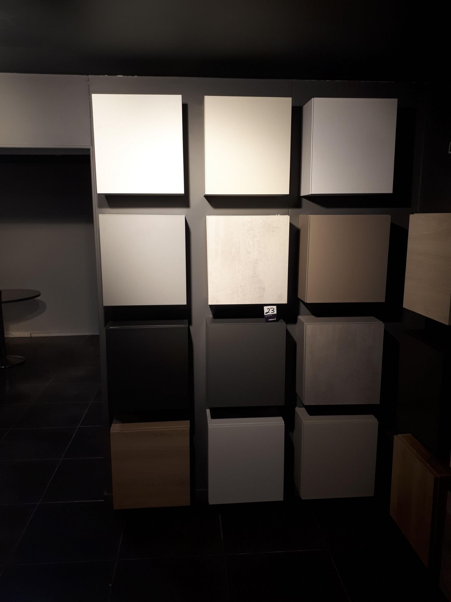 Twelve Small Display Cupboards (40cm(W), 43CM(L), 23cm(D) including door)