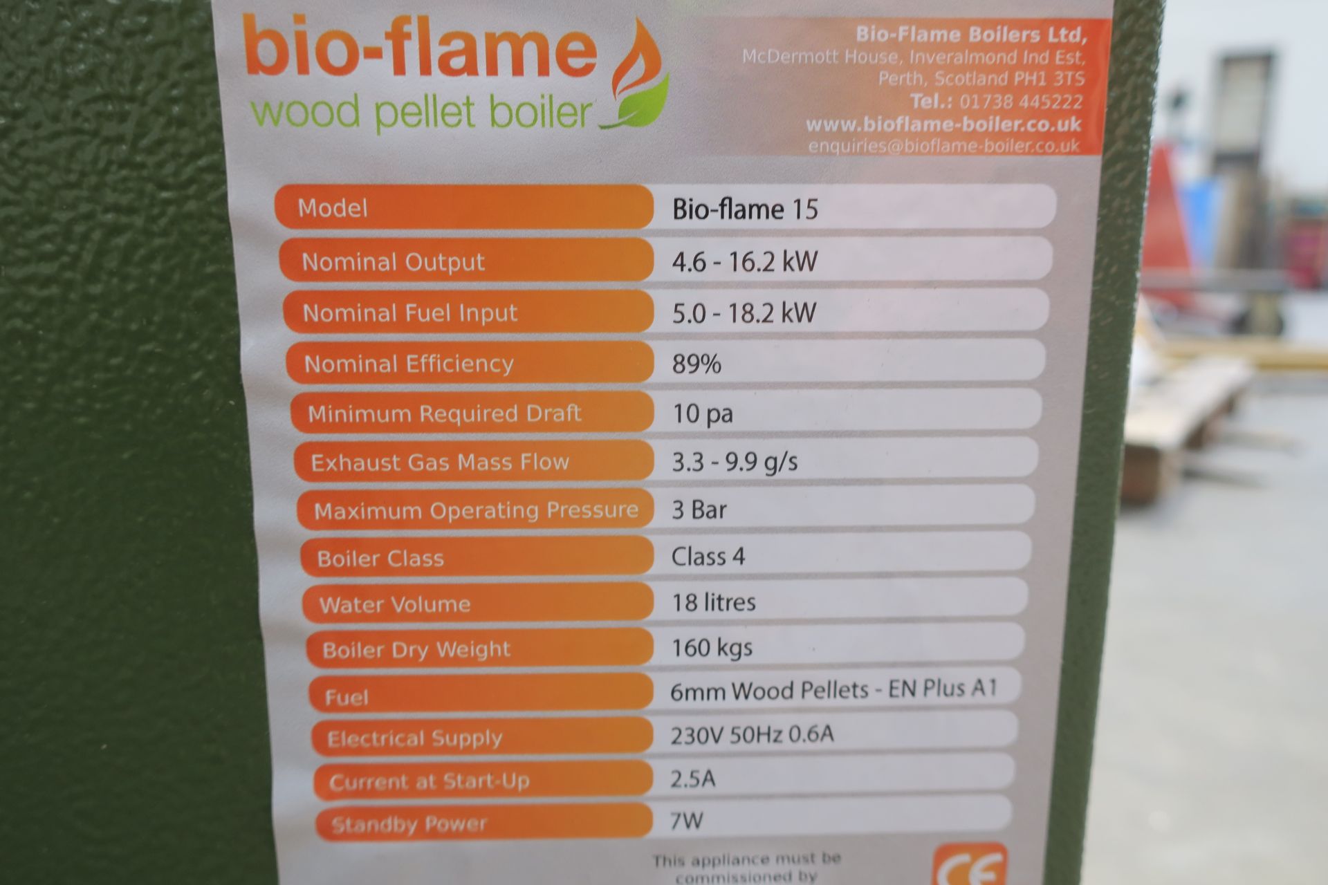 A New & Unused Bio-Flame 15 Wood Pellet Boiler supplied by Bio-Flame Boilers Ltd. Nominal Output: - Image 4 of 18