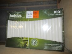 A Box of 100 Bolsius Tapered Candles