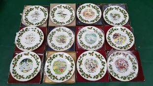 Twelve Royal Grafton Christmas Plates 1980-1987