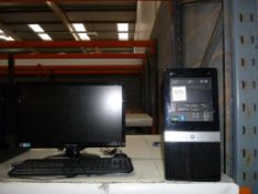 HP Pro AMD PC Tower, Hanns-G Flatscreen, Keyboard and a Mouse