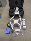 DJI Phantom 4 Pro Drone, Phantom 4 Batteries, Control, Sets of Propellers, Charger, Multicharger and