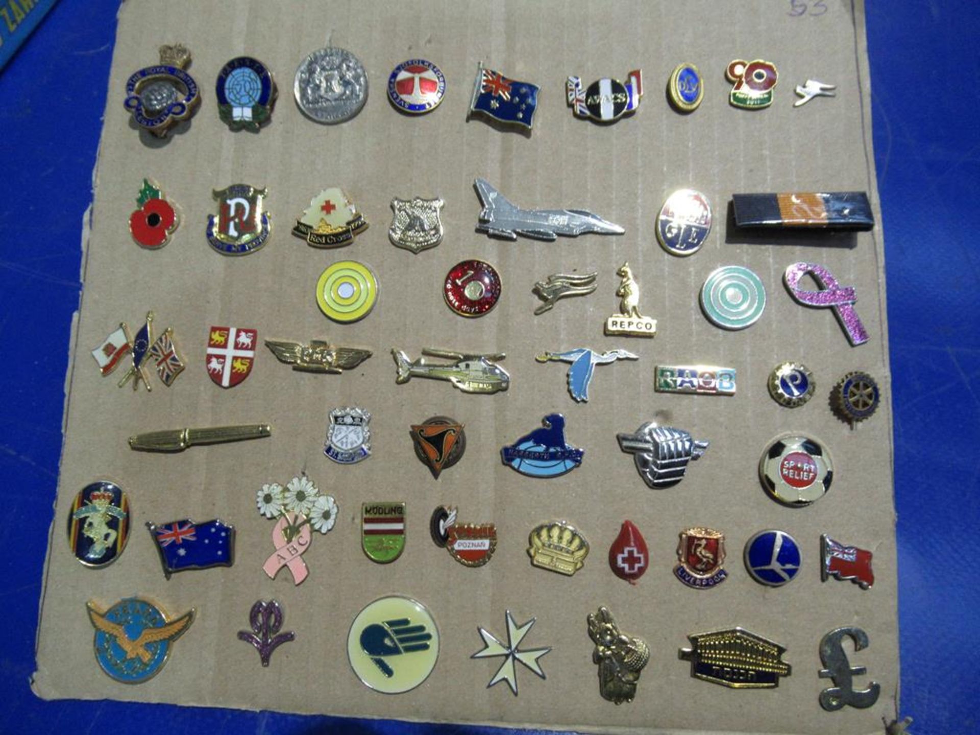 A total of 92 Enamel Badges mounted on card to include: Dennis the Menace, Aston Martin, Football Sp - Image 3 of 4