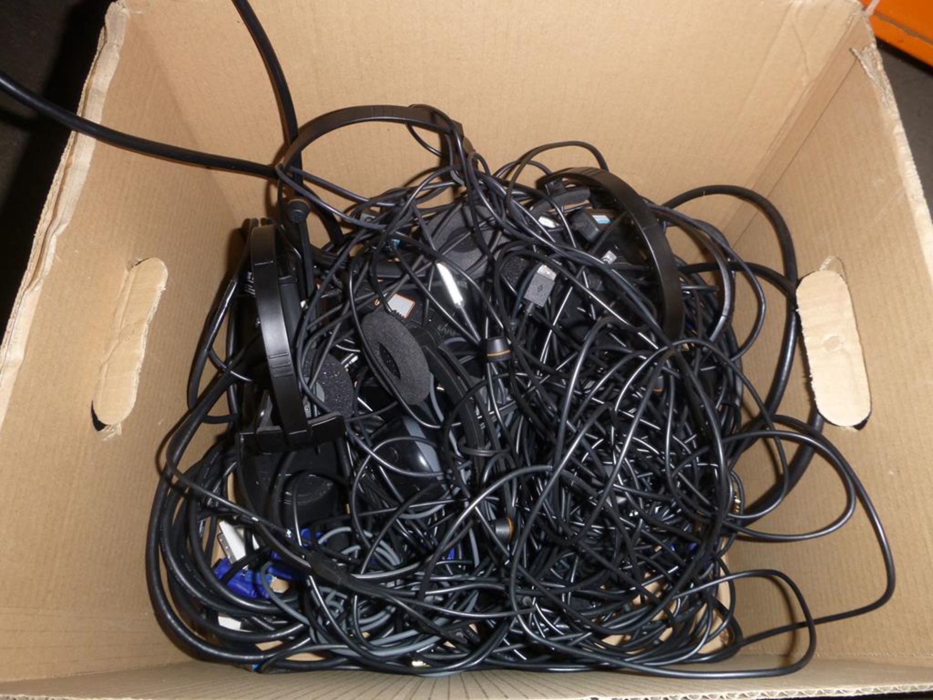 4 Boxes to include Office Telephones, Extension Leads, PC Cables etc - Image 3 of 5