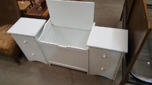 A pair of white Bedside Cabinets