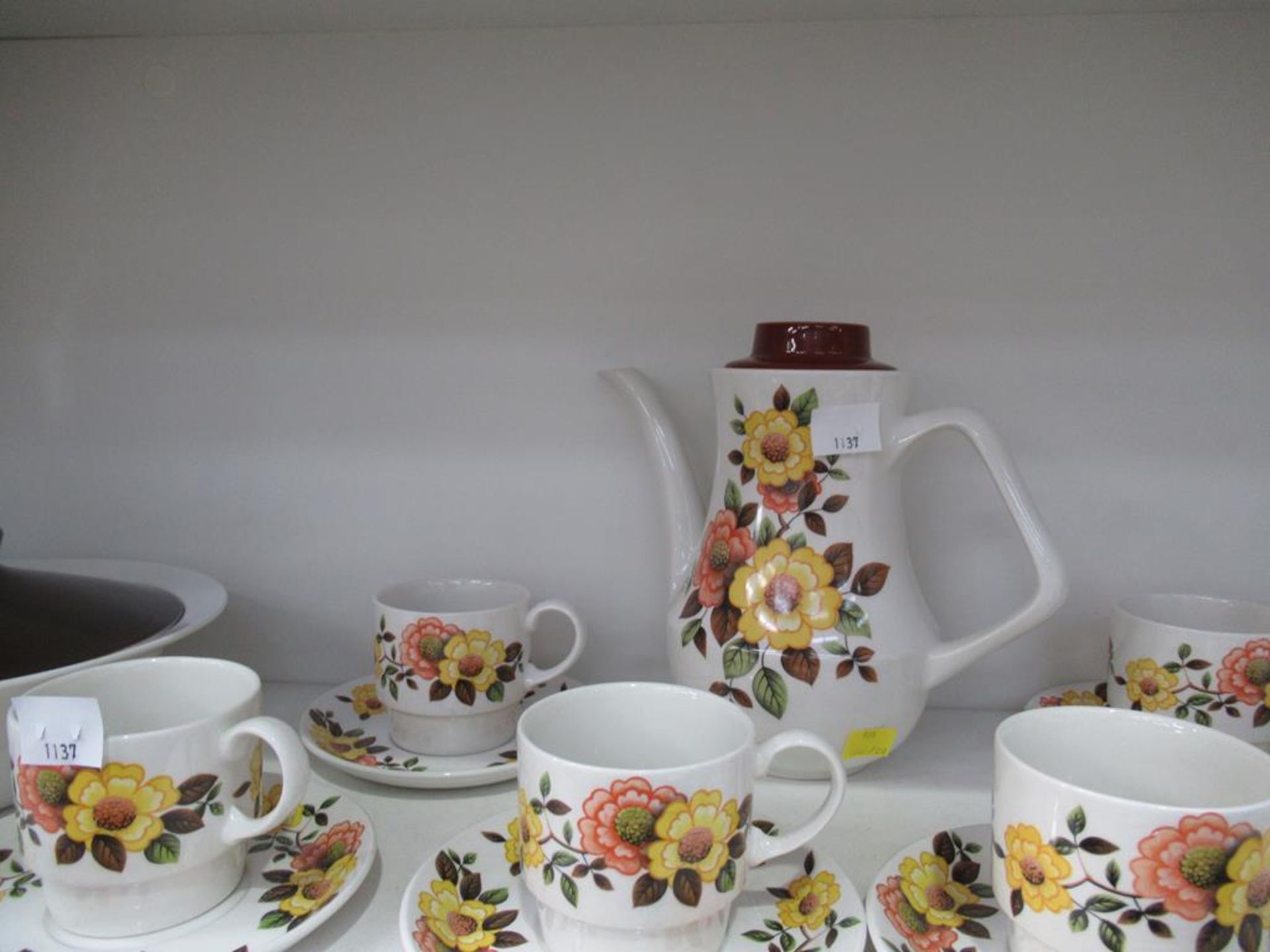 A Shelf containing a H. Aynsley floral Tea/Coffee Service - Image 4 of 8