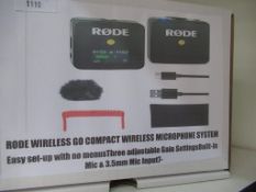 A Rode Wireless Go Compact Microphone System