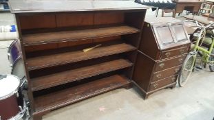 Four shelf Bookcase together with a Bureau