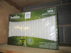 A Box of 100 Bolsius Tapered Candles