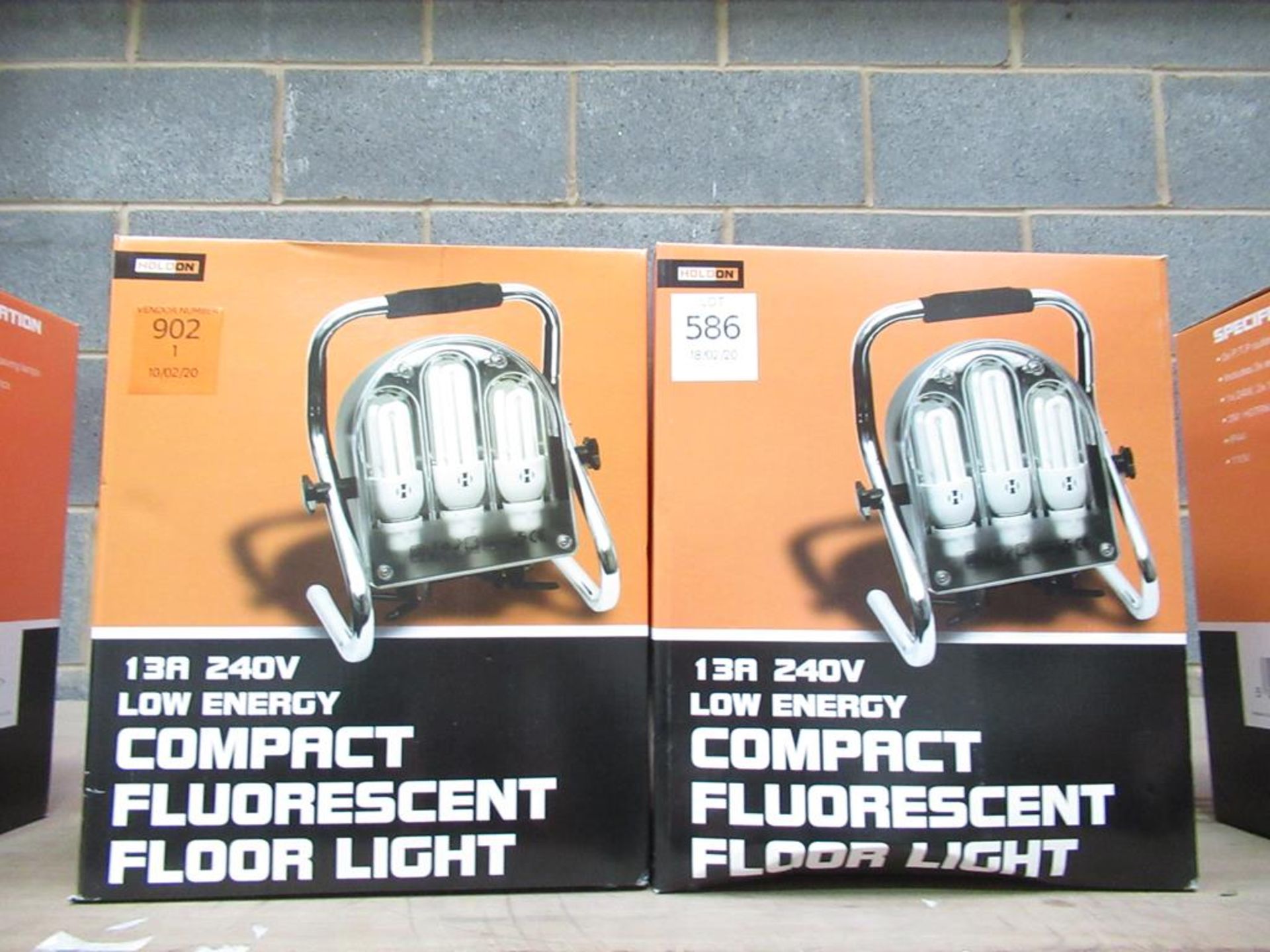 2 x Low Energy Compact Fluorescent Floor Lights 13A 240V