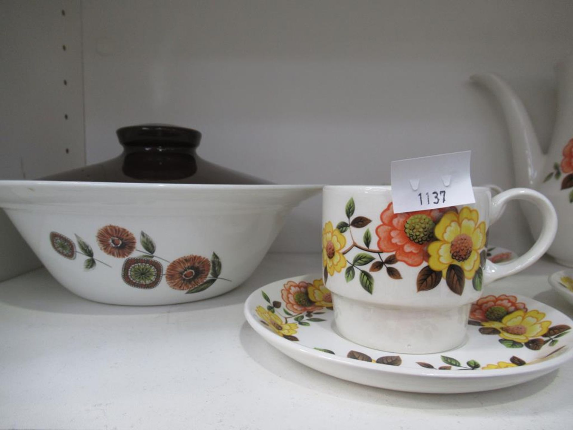 A Shelf containing a H. Aynsley floral Tea/Coffee Service - Image 2 of 8