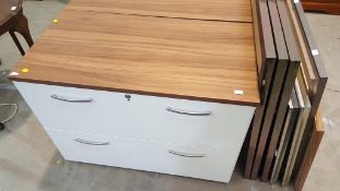 Two white cabinets