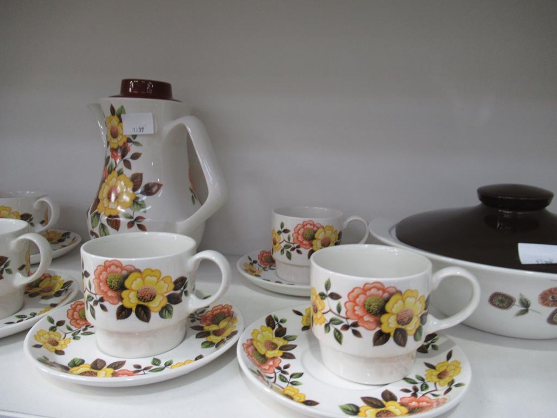 A Shelf containing a H. Aynsley floral Tea/Coffee Service - Image 5 of 8