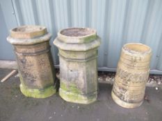 3 x Ornamental Chimney Pots