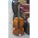 This is a Timed Online Auction on Bidspotter.co.uk, Click here to bid. A Cello in soft case with