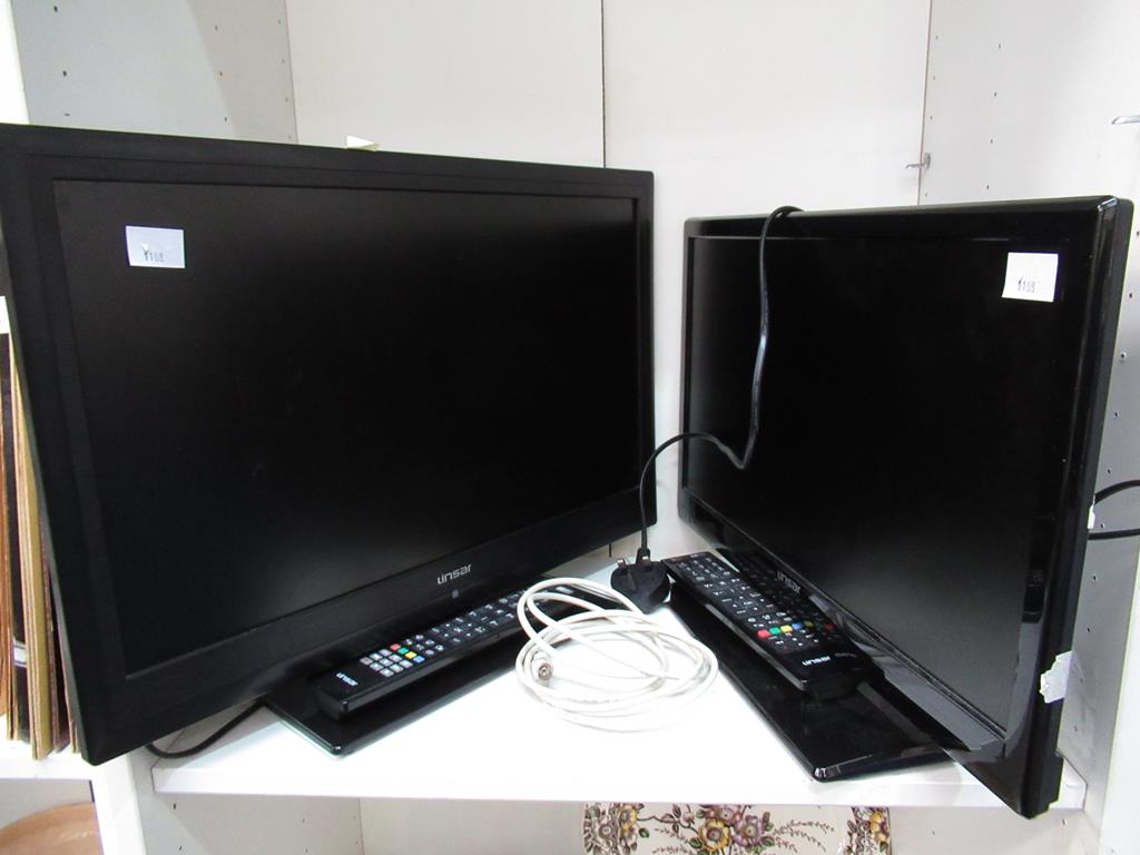 This is a Timed Online Auction on Bidspotter.co.uk, Click here to bid. Two Linsar Colour TVs each