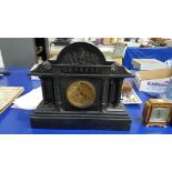 This is a Timed Online Auction on Bidspotter.co.uk, Click here to bid. A Large Slate Mantle Clock (