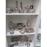 This is a Timed Online Auction on Bidspotter.co.uk, Click here to bid. Three Shelves of Silver