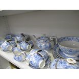 This is a Timed Online Auction on Bidspotter.co.uk, Click here to bid. A Shelf of 'Old Willow' Tea