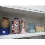 This is a Timed Online Auction on Bidspotter.co.uk, Click here to bid. A Shelf of Vases including