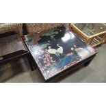 This is a Timed Online Auction on Bidspotter.co.uk, Click here to bid. A large dark coffee table