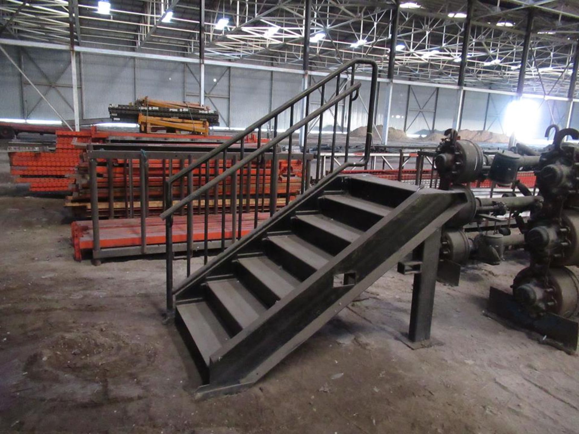 Steel Access Steps with hand rail - Image 2 of 2
