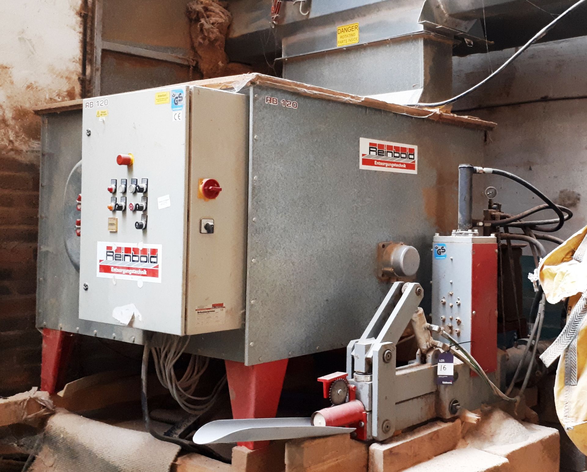 Reinbold RB120 briquette press, serial number 960-670 (2003) (Purchaser to disconnect at nearest