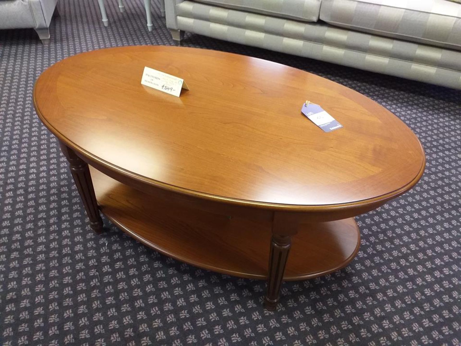 Gola Avoca large oval coffee table w/under tier - Image 2 of 3