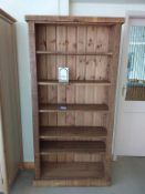 Rough sawn ladderback bookcase