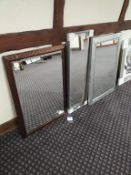 3x Framed mirrors