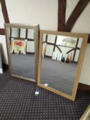 2x Framed mirrors