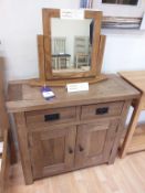 Kimberly oak small sideboard c/w dressing table mirror