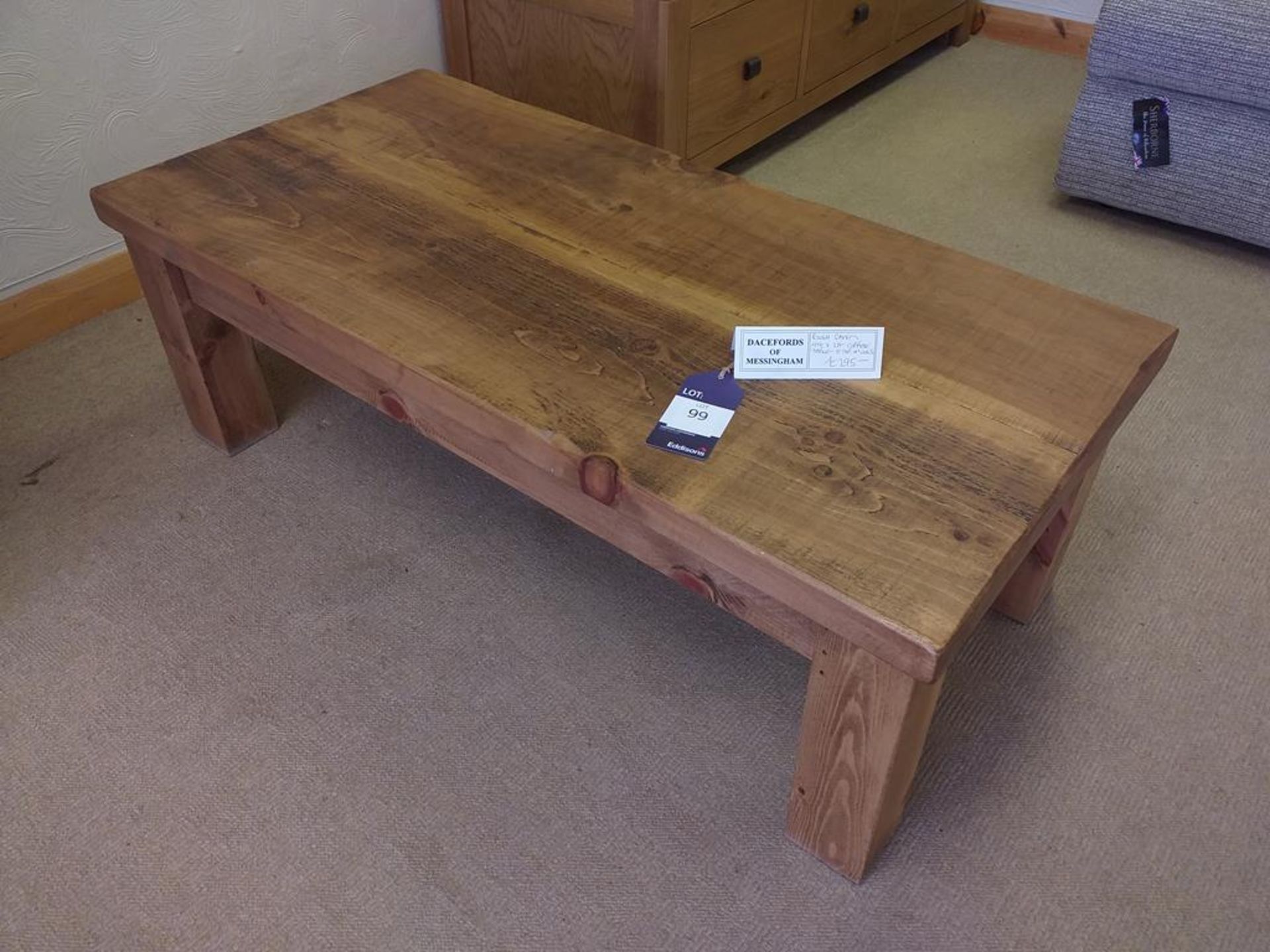 Rough sawn coffee table - Image 2 of 3