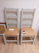 Pair of ladderback chairs