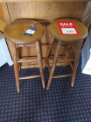 Pair of beech barstools