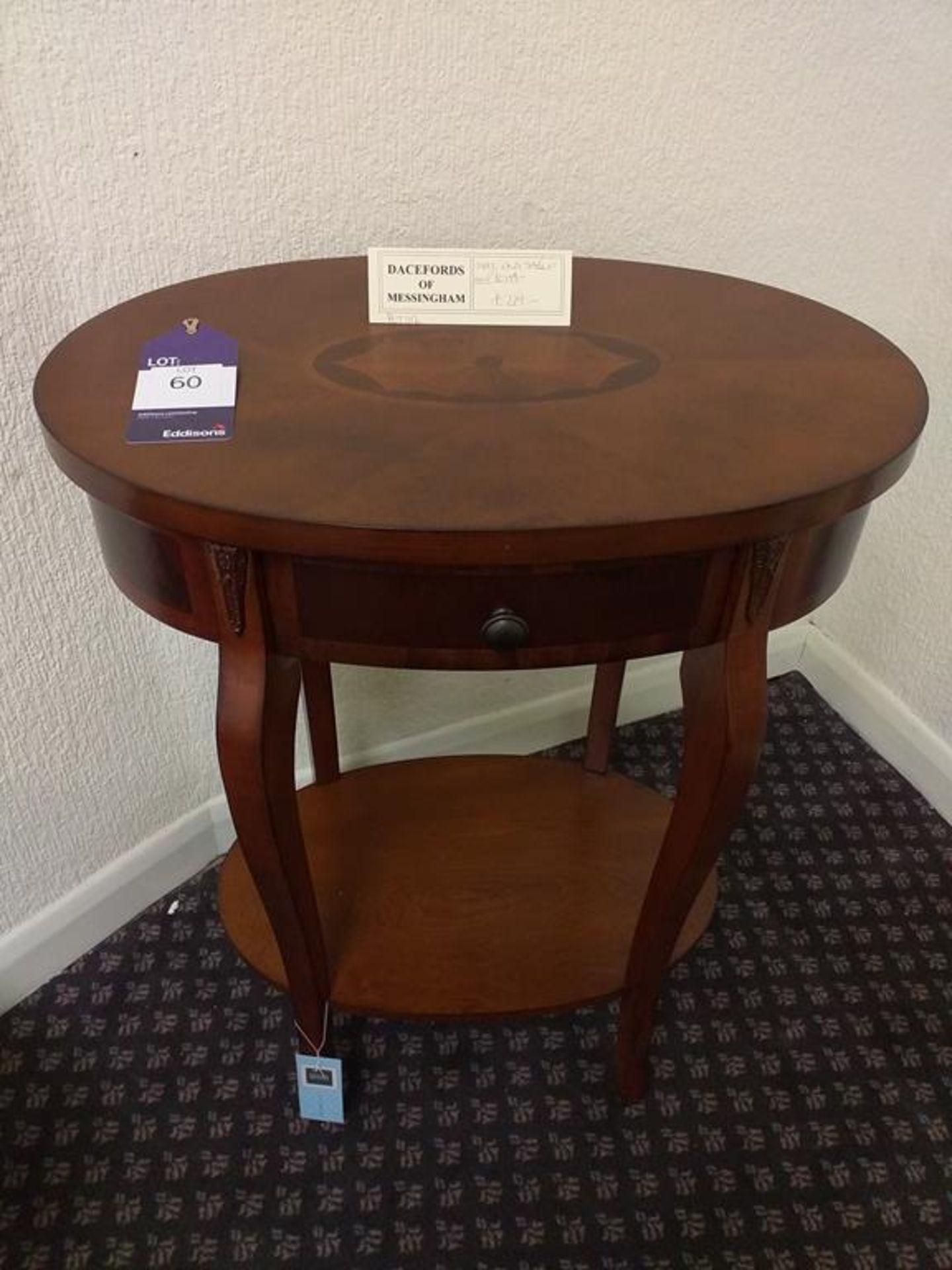 Oval end table