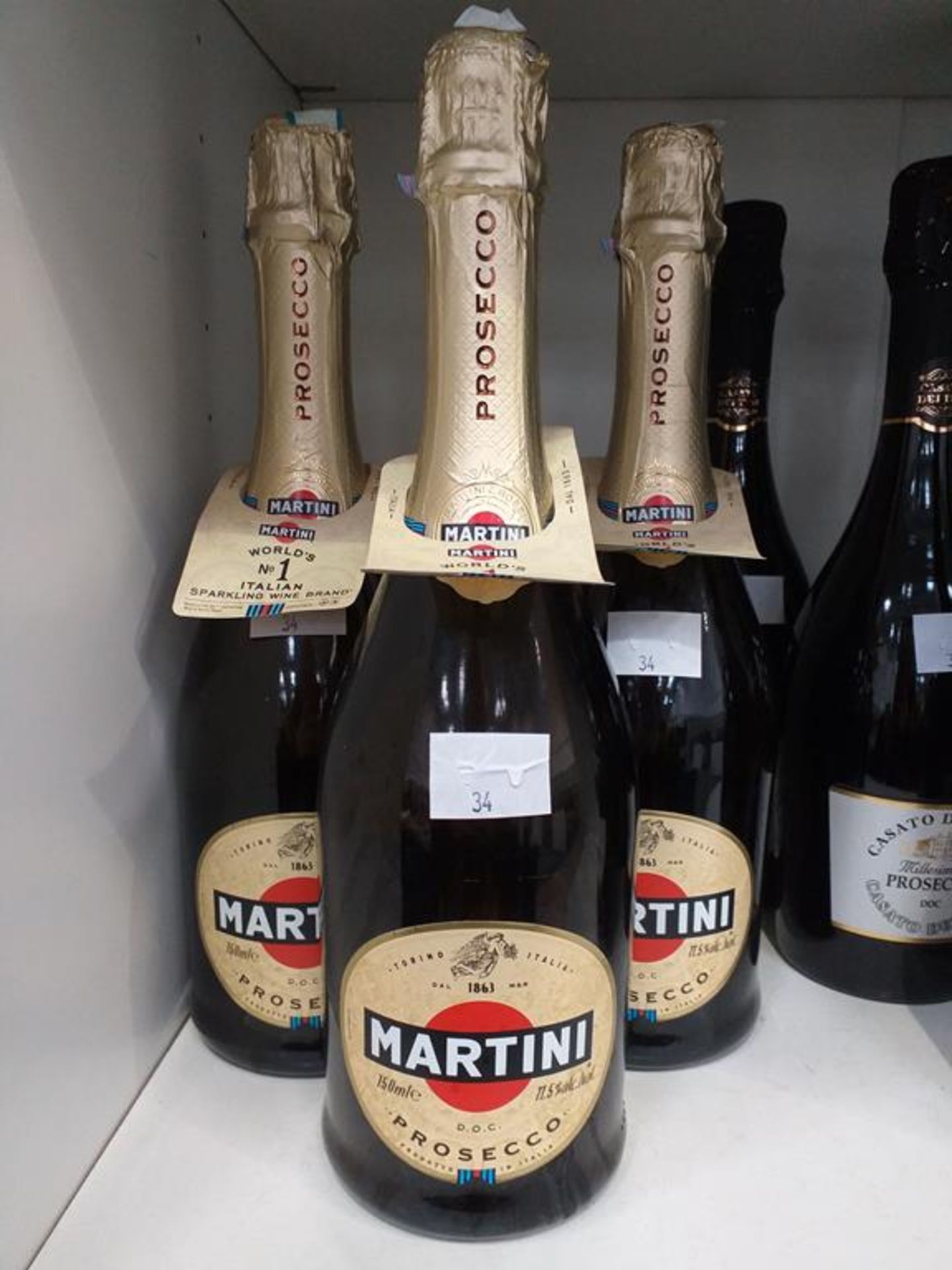 Three bottles of Martini Prosecco D.O.C. and nine bottles of Casato Dei Tini Millesimato Prosecco D. - Image 2 of 7