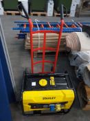 Stanley SG 2400-2 Basic Petrol Driven Generator and Sackbarrow.