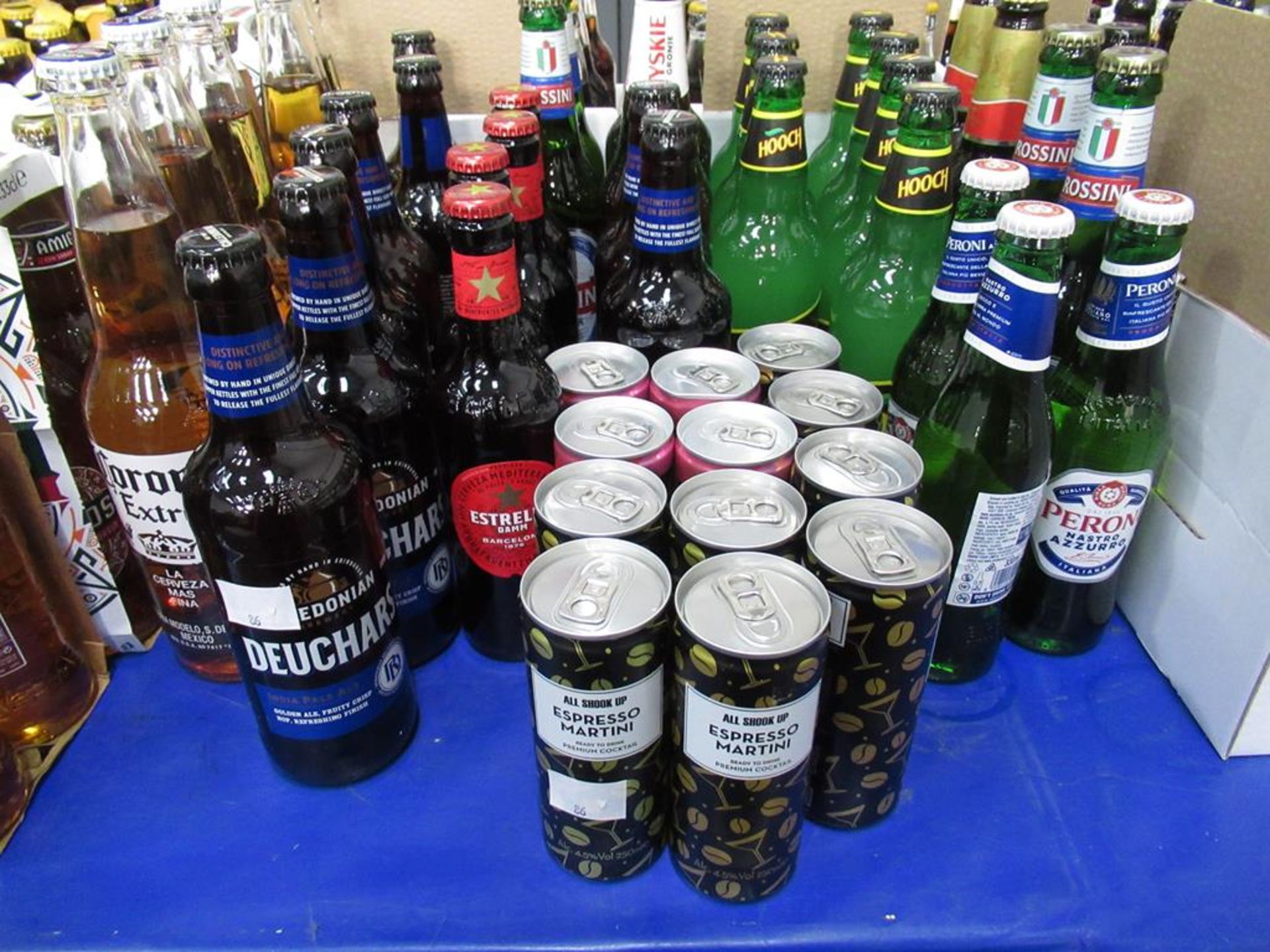 A Qty of bottles drinks to include Theakston Light, Wainwright beer, Newcastle Brown Ale, Hooch, Cor - Image 7 of 8