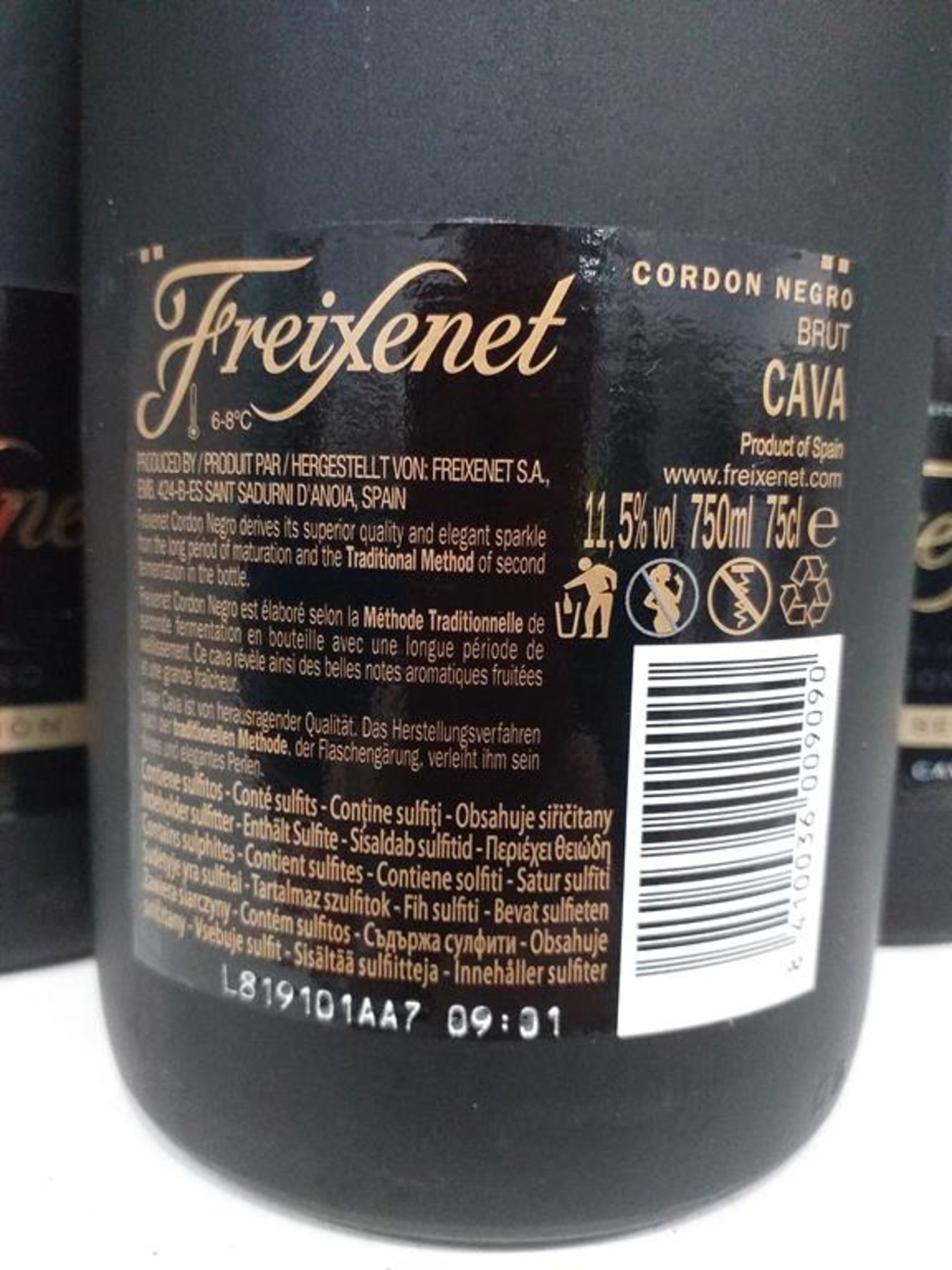 Ten bottles of Freixenet Cordon Negro Gran Selection Cava Brut - Image 3 of 3