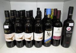 Nine bottles of Wolf Blass Eagle Hawk Shiraz 2016 red wine, three bottles of Wolf Blass Eagle Hawk S