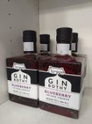 Four bottles of Gin Bothy Blueberry Infused Liqueur