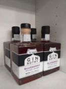 Four bottles of Gin Bothy Blueberry Infused Liqueur (one approximately bottle 95% full)
